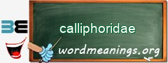 WordMeaning blackboard for calliphoridae